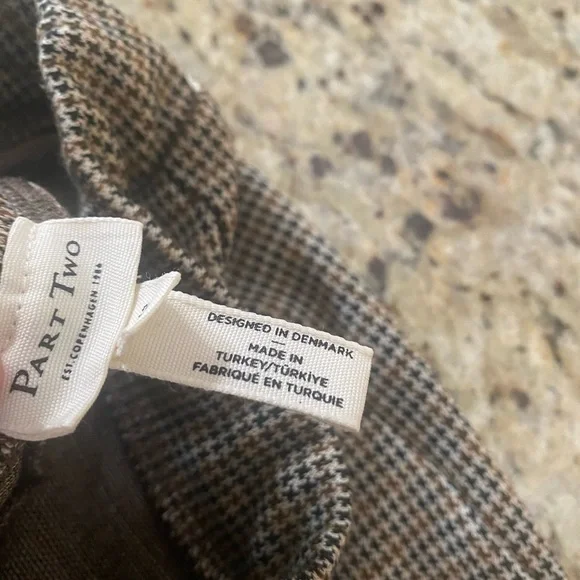 Part Two Pull-on Small Check pants - Picture 8 of 10